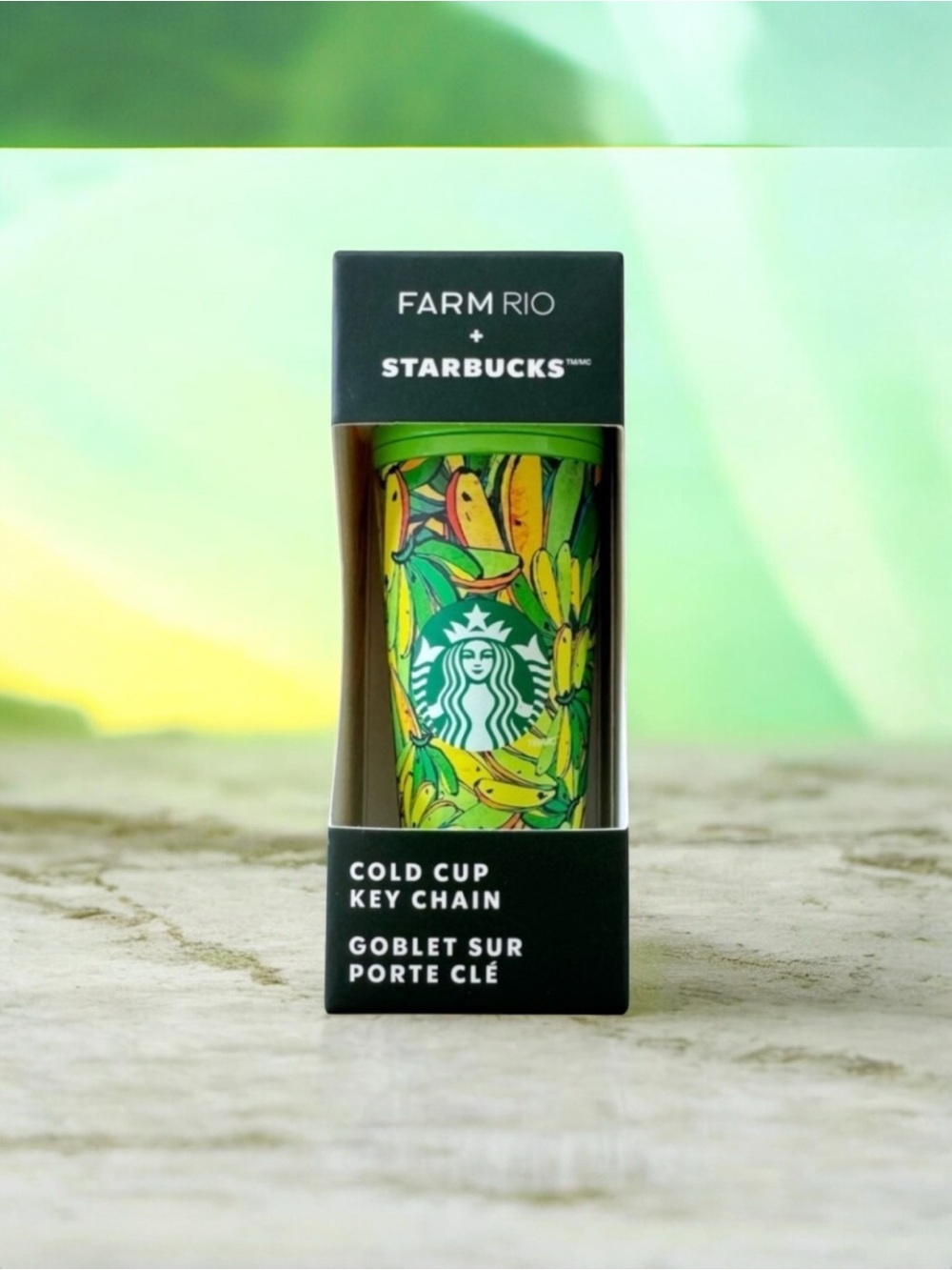 FARM RIO x Starbucks Cold Cup Key Chain Green - Limited Edition NIB
